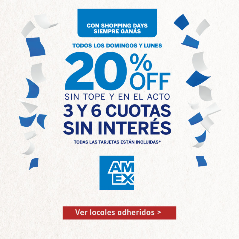 Amex Domingos y Lunes