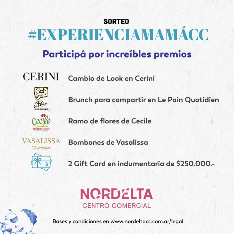 Sorteo #ExperienciaMamáCC
